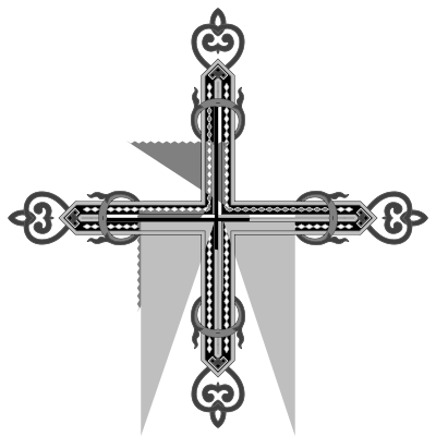 Floral Flourish Cross 4 clipart