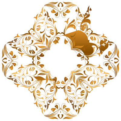 Floral Flourish Design 11 clipart