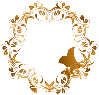 Floral Flourish Frame 15 clipart