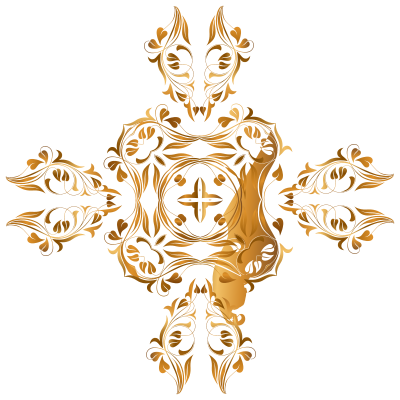 Floral Flourish Frame 21 clipart