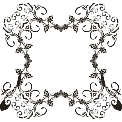 Floral Flourish Frame clipart
