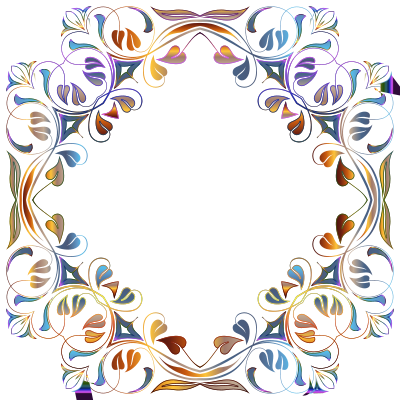 Floral Flourish Frame 27 clipart