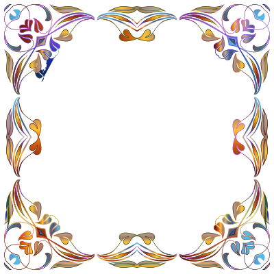 Floral Flourish Frame 29 clipart