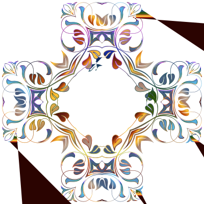 Floral Flourish Frame 31 clipart