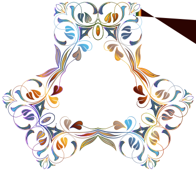 Floral Flourish Frame 32 clipart