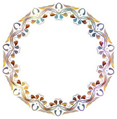 Floral Flourish Frame 33 clipart