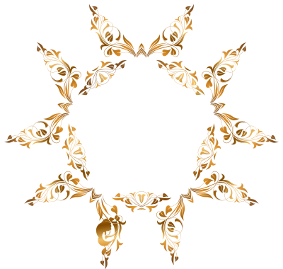 Floral Flourish Frame 34 clipart