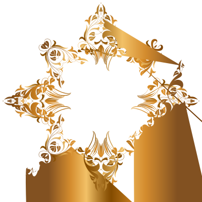 Floral Flourish Frame 35 clipart