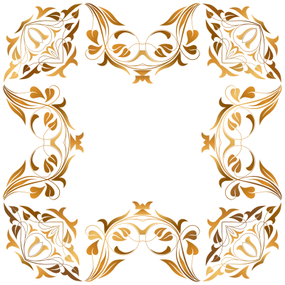 Floral Flourish Frame 36 clipart