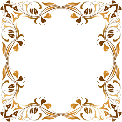 Floral Flourish Frame 6 clipart
