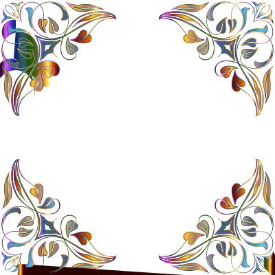 Floral Flourish Frame 7 Variation 2 clipart