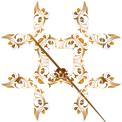 Floral Flourish Frame 9 clipart