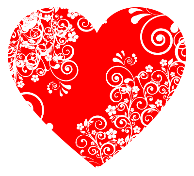 Floral Flourish Heart 2 clipart