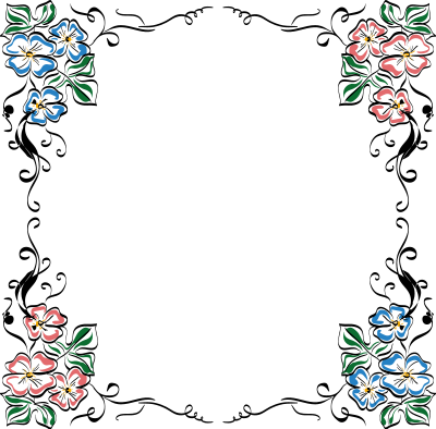 Floral frame 36 clipart
