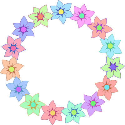 Floral frame 37 (colour 2) clipart