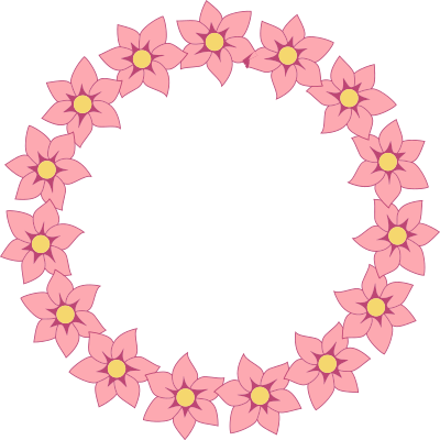 Floral frame 37 (colour) clipart