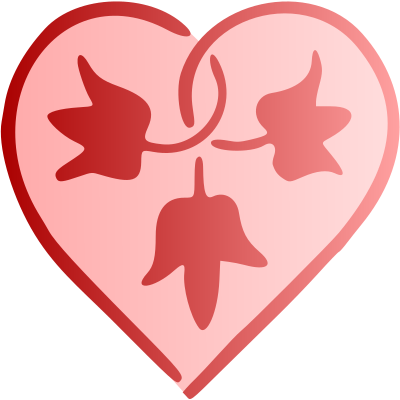Floral heart 2 (colour) clipart