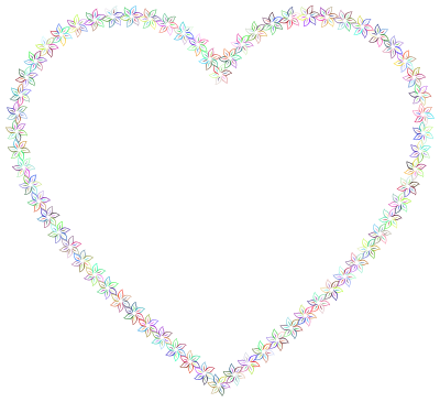 Floral Heart II Prismatic clipart