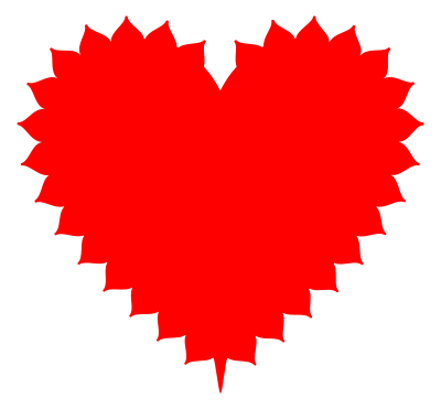 Floral Heart Shape clipart