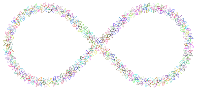 Floral Infinity Symbol Prismatic clipart