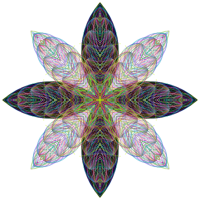 Floral Line Art Mandala clipart