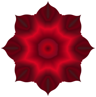 Floral Lotus Shape Crimson 2 clipart