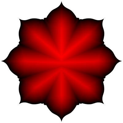 Floral Lotus Shape Crimson clipart