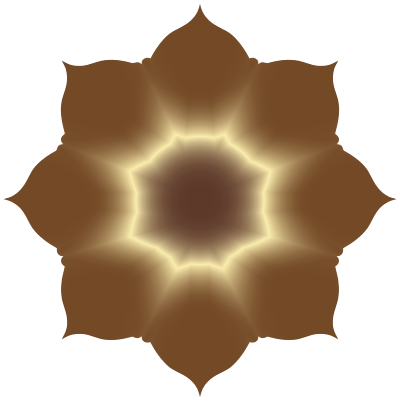 Floral Lotus Shape Glow clipart
