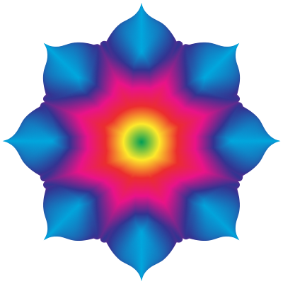 Floral Lotus Shape Spectrum clipart