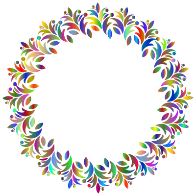 Floral Motif 2 Extended Frame Polyprismatic clipart