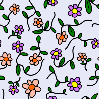 Floral pattern 3 (colour) clipart
