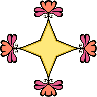 Floral star clipart