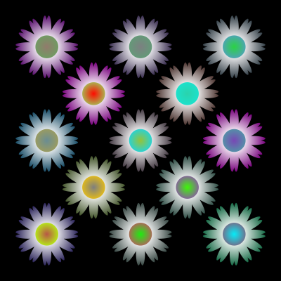 Floral tile 2 clipart