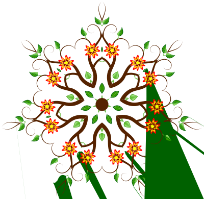 Floral Tree Design 11 clipart