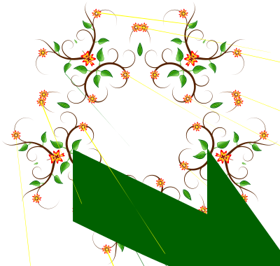 Floral Tree Design 4 clipart
