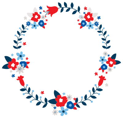Floral Wreath By BarbaraALane clipart