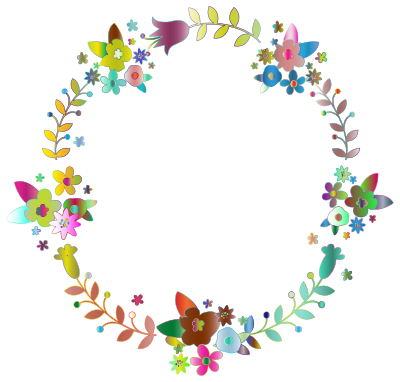 Floral Wreath By BarbaraALane Polyprismatic clipart