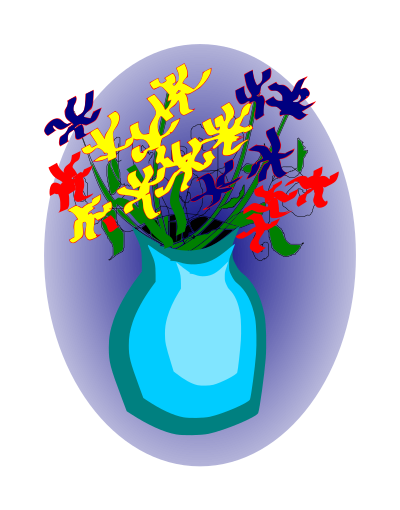 Florero whit flours columbia clipart