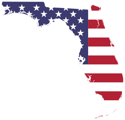 Florida America Flag Map clipart