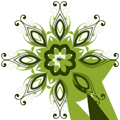 Flourish Flower Design 12 clipart