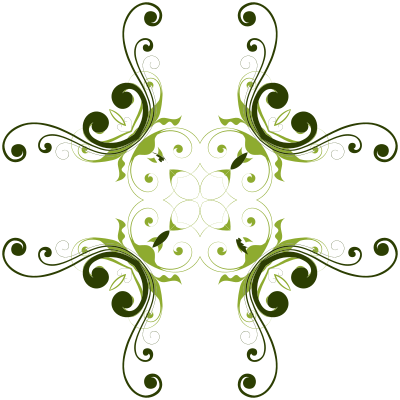 Flourish Flower Design 6 clipart