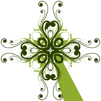 Flourish Flower Design 7 clipart