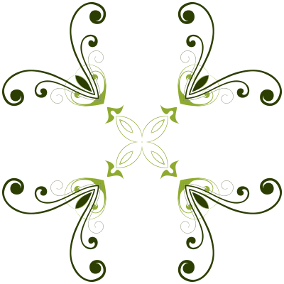 Flourish Flower Design 8 clipart