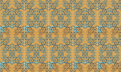 Flourish pattern (colour) clipart