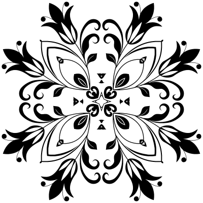 Flourishing Floral Design 13 clipart