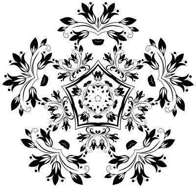 Flourishing Floral Design 9 clipart