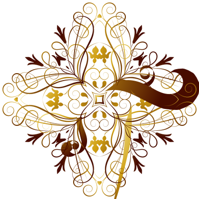 Flourishy Floral Design 11 clipart