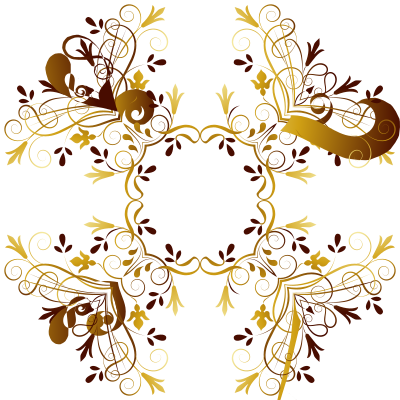 Flourishy Floral Design 12 clipart