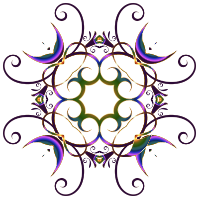 Flourishy Floral Design 18 No Background clipart