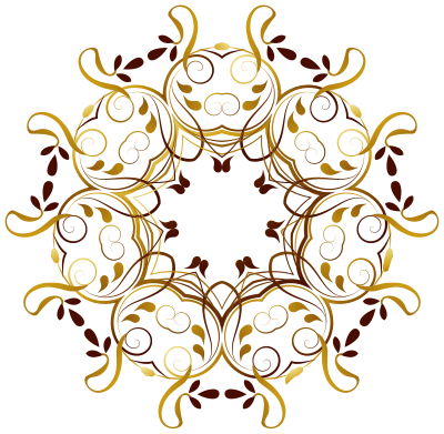 Flourishy Floral Design 3 clipart